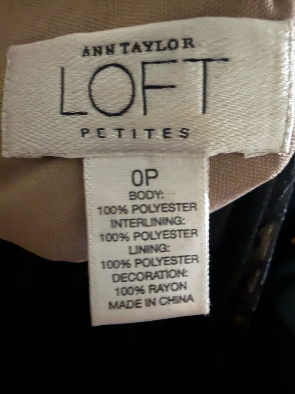 Ann Taylor Loft Black Mesh Embroidered Formal Dress X-Small Petite - Picture 12 of 12